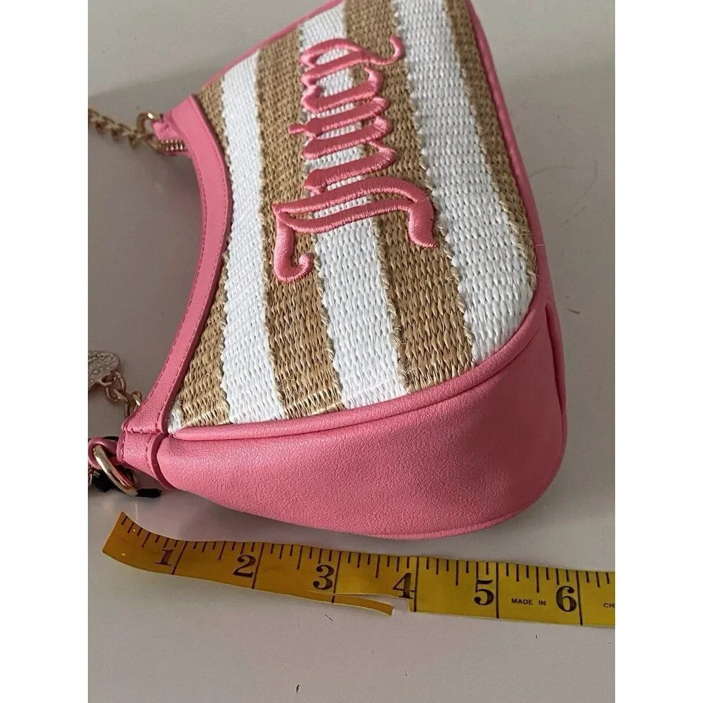 Juicy Couture Juicy‎ Gelato Shoulder Bag Natural White Pink Lemonade NEW